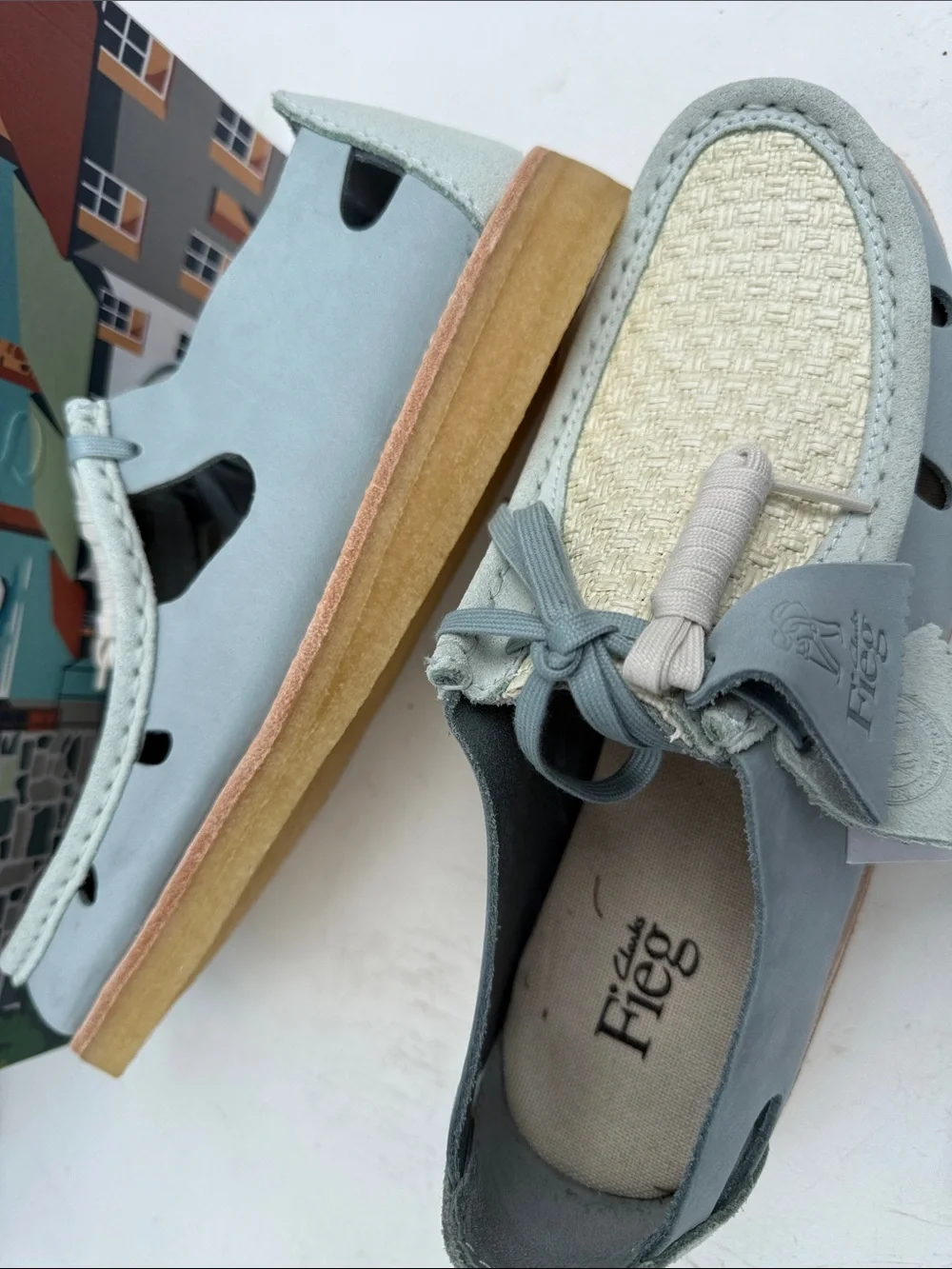 Clarks pale blue